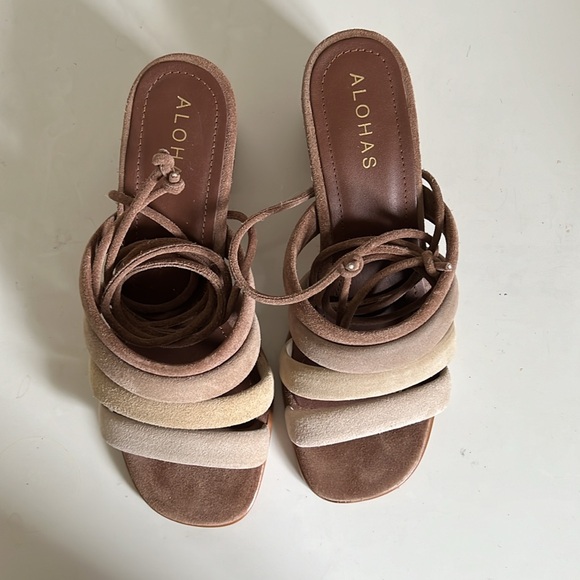 Alohas suede heeled sandals Letizia size 36 - Picture 3 of 5